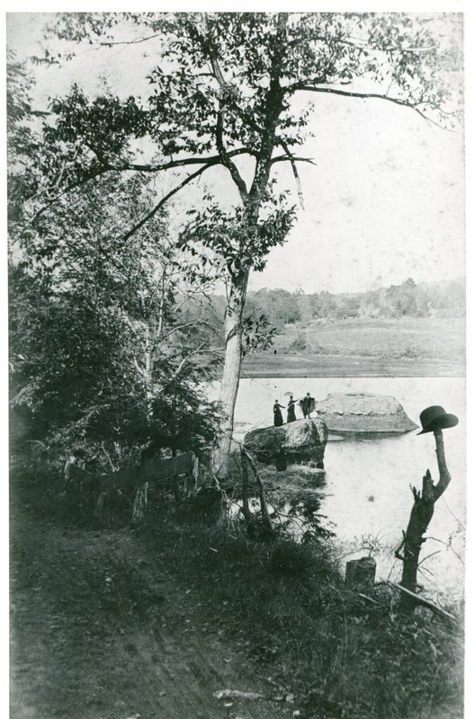 Waving on the rocks at Lake Quonnipaug.jpg