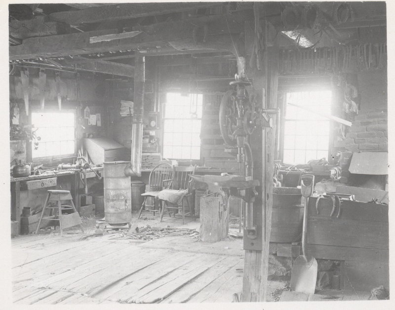 Harvey Leete's blacksmith shop, circa 1880..jpg