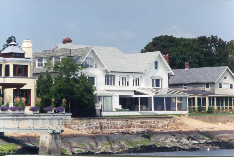 Prospect Avenue, Sachem's Head, Anchorage house, view from water, demolished October 2001, taken August 2001.jpg