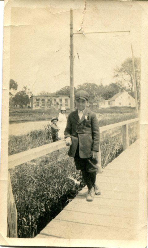 Edward L. Bishop on Jones Bridge c. 1917