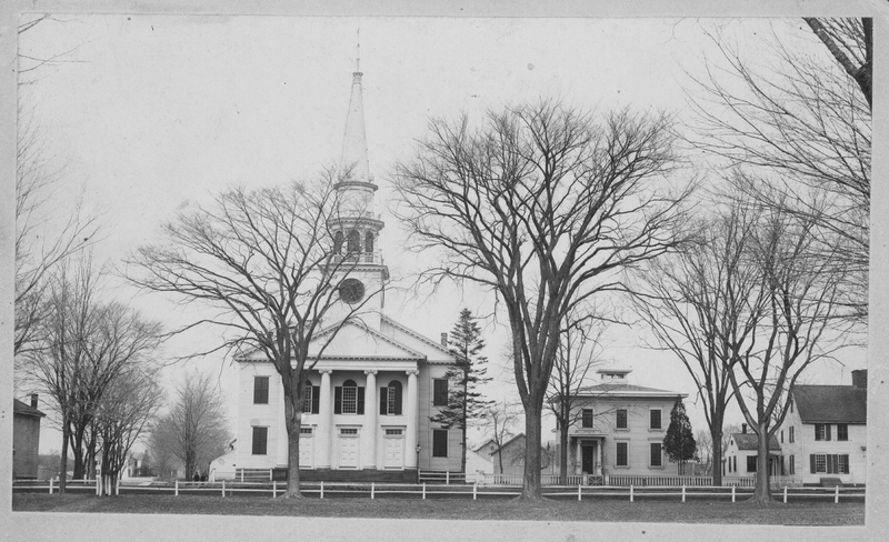 Broad St, Churches, 110 First Congregational Church, parsonage and house later razed, Guilford.jpg