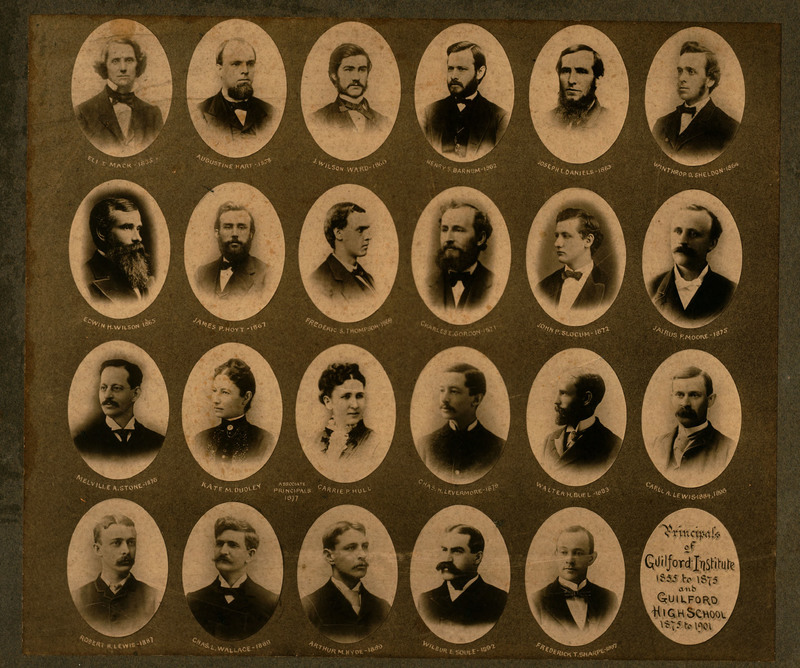 Principals of Guilford Institute 1855 to 1875 and Guilford High School 1875 to 1901.