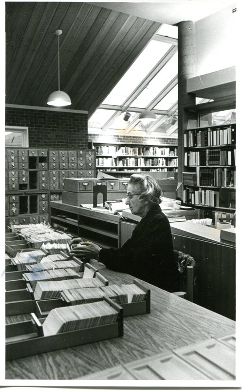 EBN at card catalog 1977.jpg