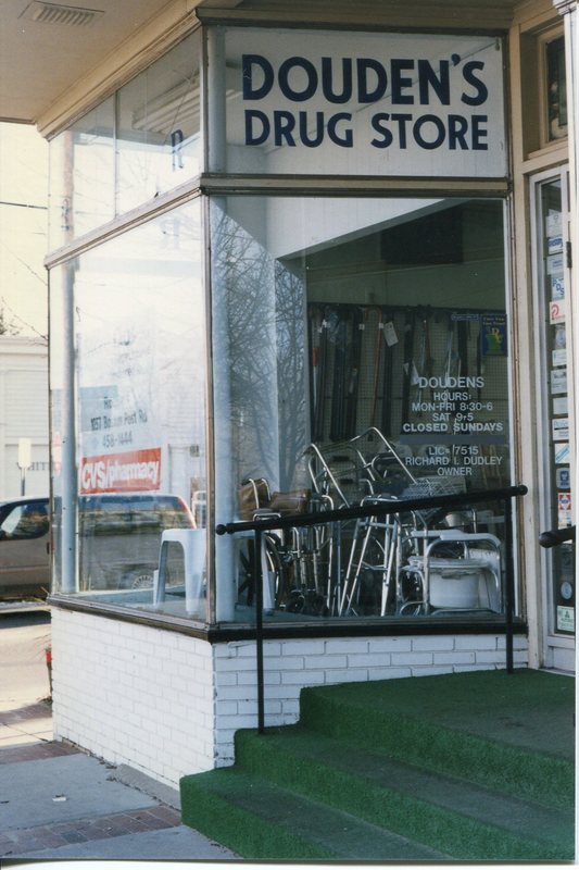 Douden's Drugstore, corner Whitfield and Water St., November 1996.jpg