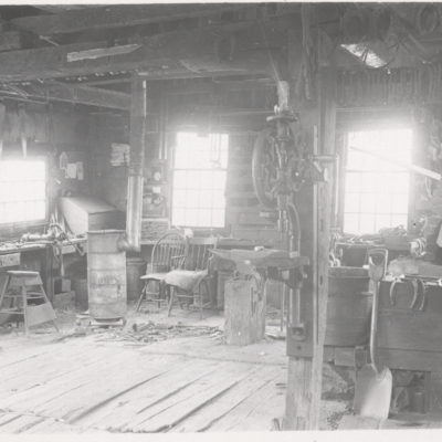 Harvey Leete's blacksmith shop, circa 1880..jpg