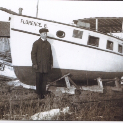 Looks like Sachems Head man with boat Florence B Whiteman 31146.jpg