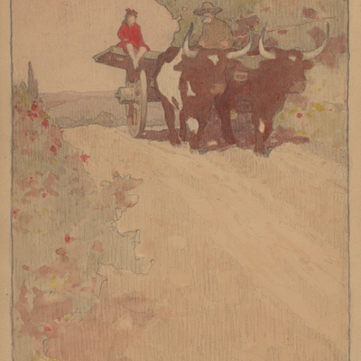 Watercolor Man Girl Oxen Cart.jpg