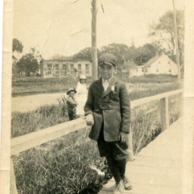 Edward L. Bishop on Jones Bridge c. 1917