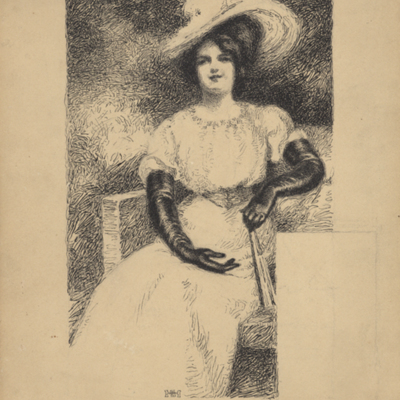 Pen Ink Woman Seated Hat.jpg