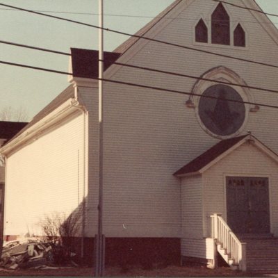 St Albans Lodge, Whitfield and High sts, 1986.jpg