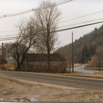 Lake Drive at Rt. 77 looking south, 1989, barn razed.jpg