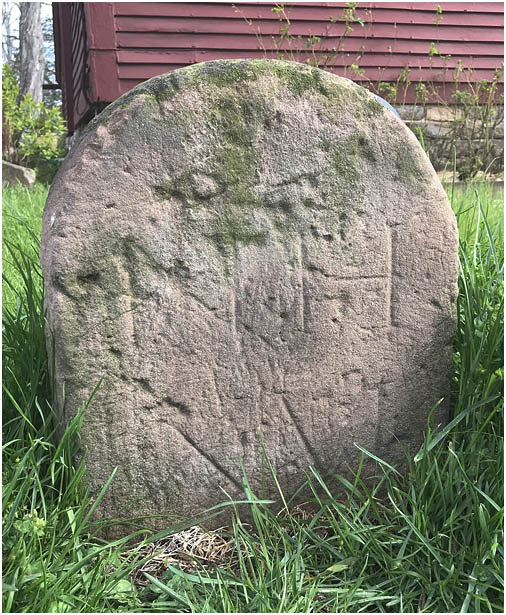 image of Mile Marker in front of Hyland House at 84 Boston Street