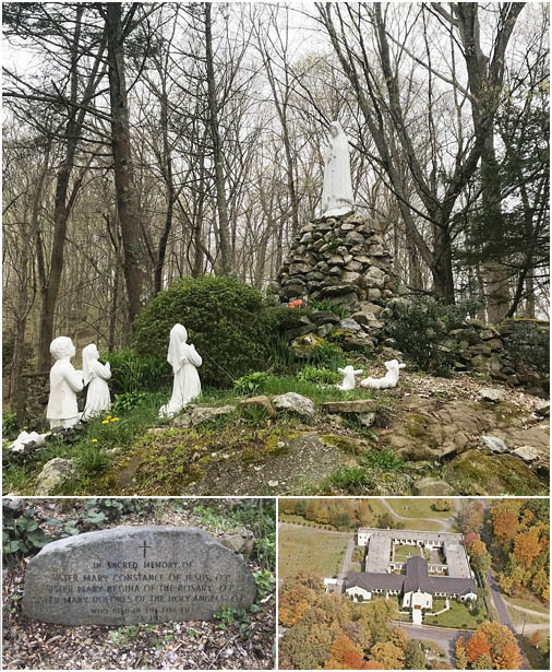 image of the praying children statue at Our Lady of Grace Monastery