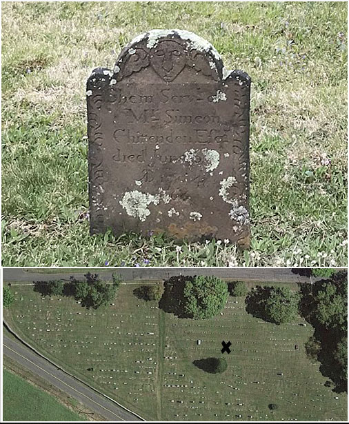 image of the grave of Shem, a slave of Samuel Chittenden